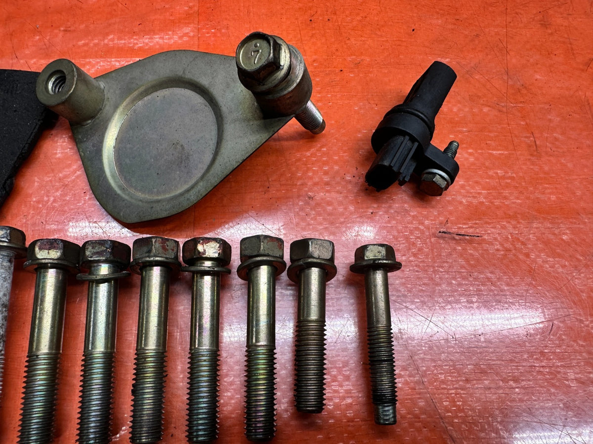 03-08 NISSAN 350Z 3.5L TRANSMISSION BELL HOUSING BOLTS HARDWARE SET OEM #3466