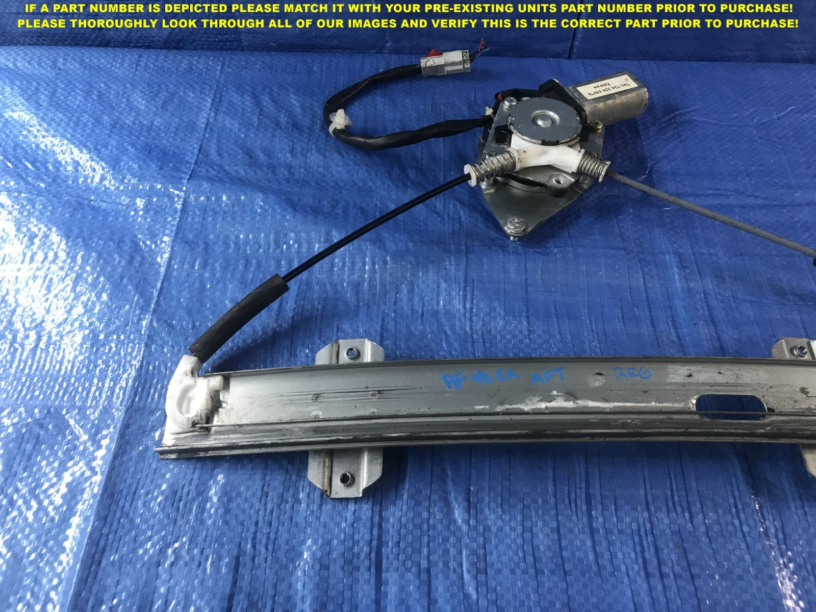 OEM 1999   2000 HONDA CIVIC SEDAN 4D DRIVER LEFT FRONT WINDOW REGULATOR W/ MOTOR2