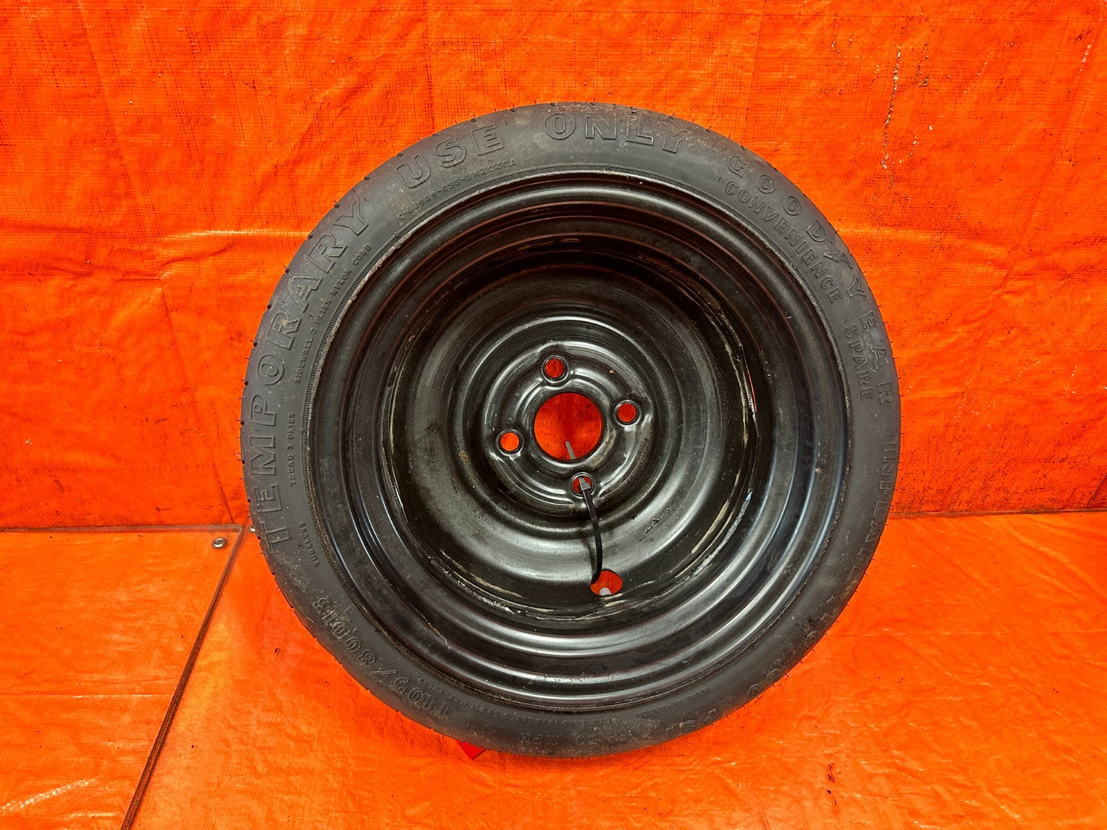 90 91 HONDA CIVIC HATCHBACK   EMERGENCY SPARE BACK UP TIRE WHEEL RIM    OEM #3259