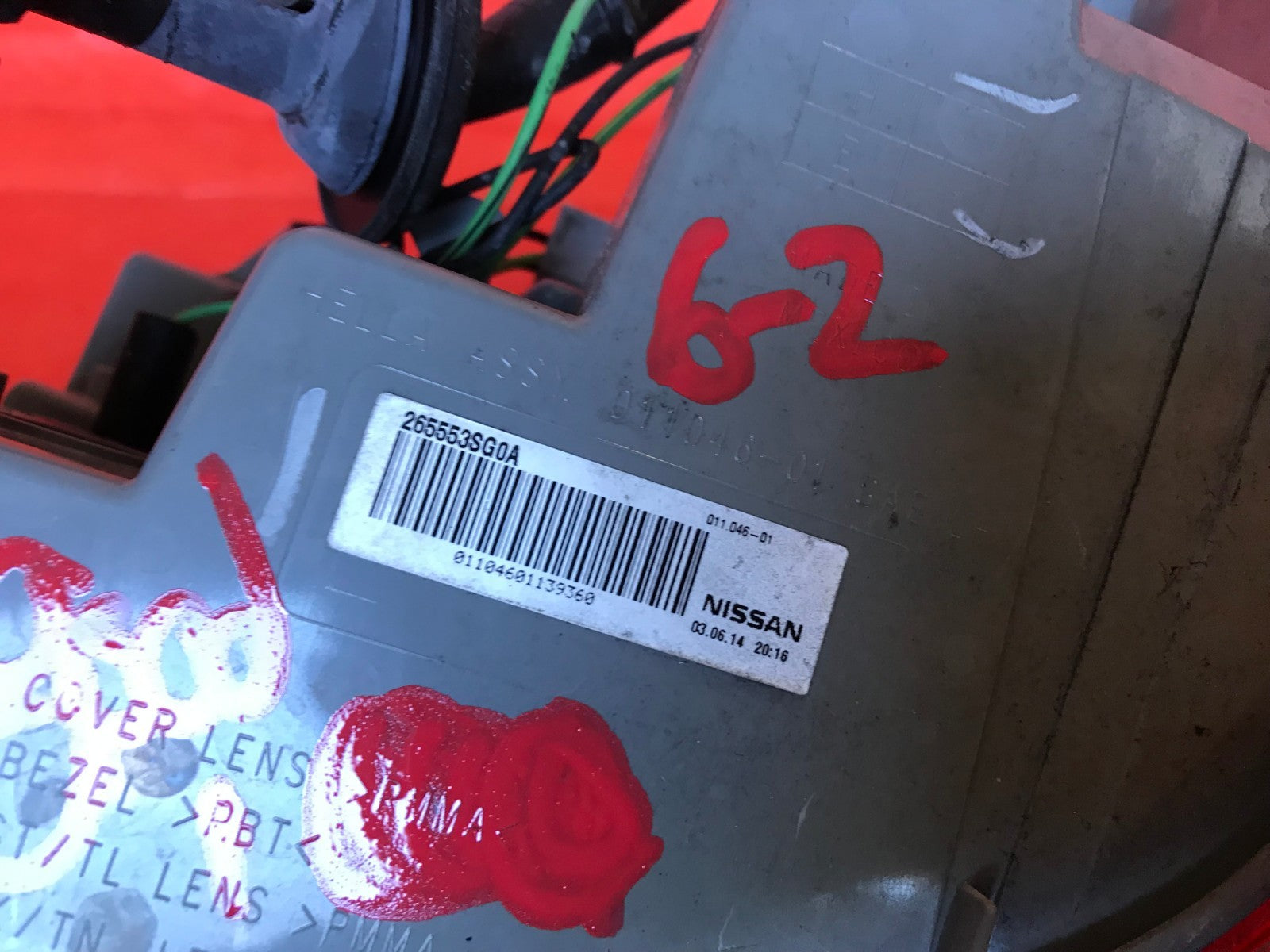 OEM 2013 2014 NISSAN SENTRA DRIVER LEFT OUTER TAIL LIGHT LAMP 13 265553SG0A   7
