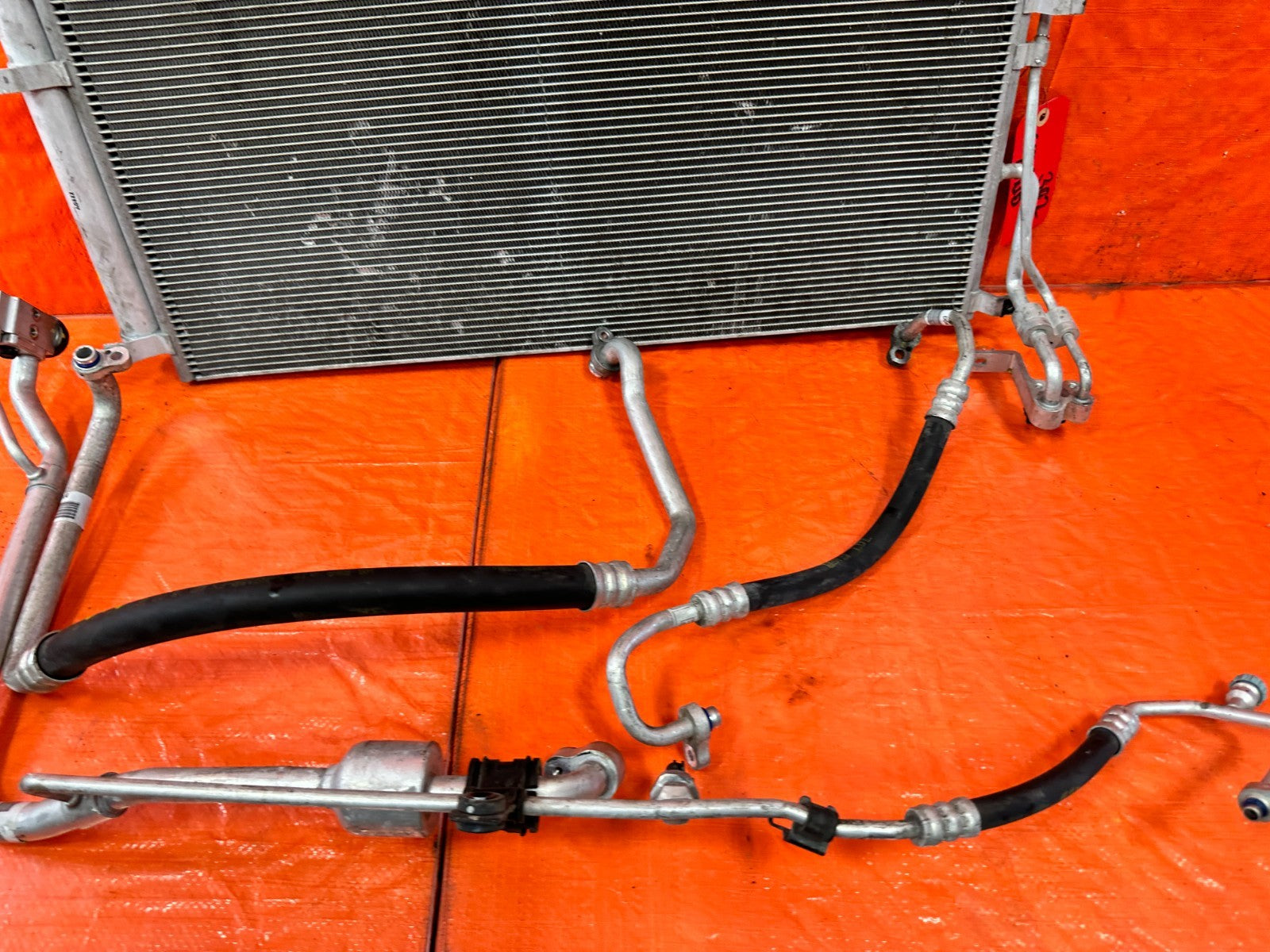 13 16 HYUNDAI GENESIS COUPE AC LINE SET LINES PIPES HOSES W/ CONDENSER OEM 3028