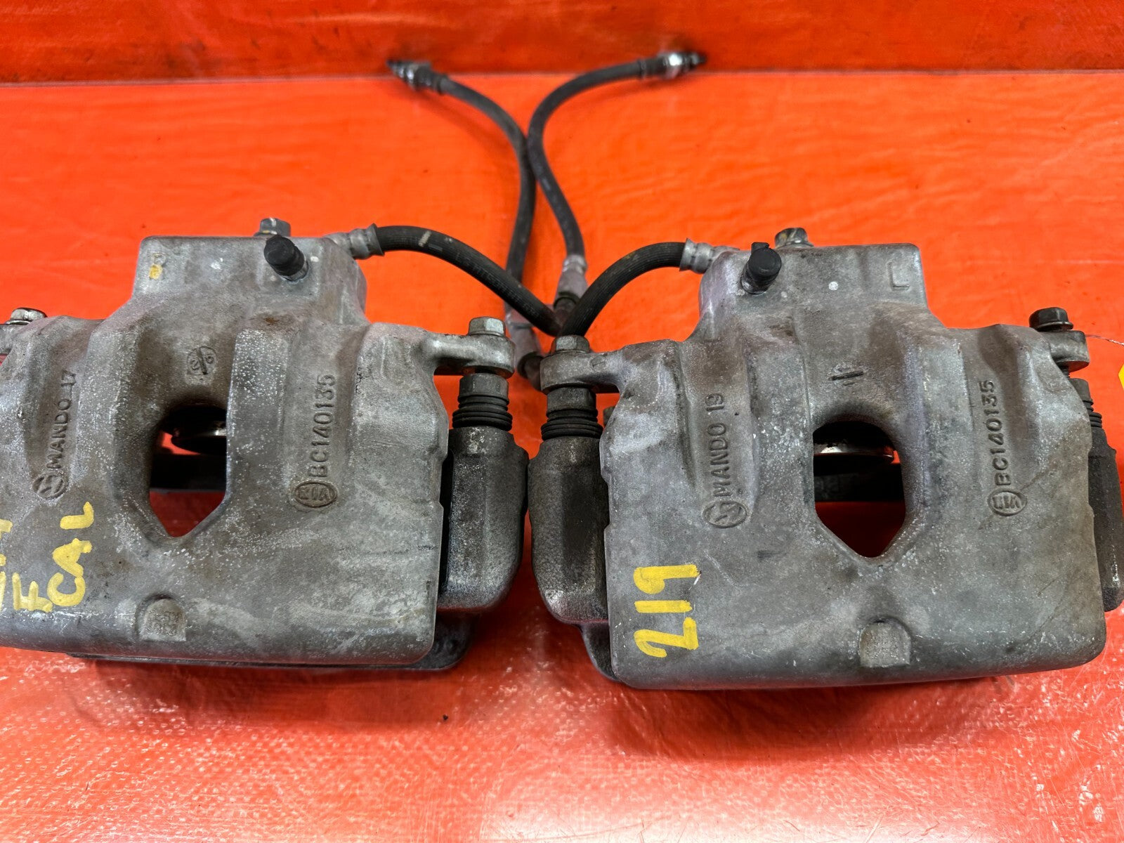 10 16 HYUNDAI GENESIS COUPE   NON BREMBO   FRONT BRAKE CALIPERS LEFT RIGHT #2194