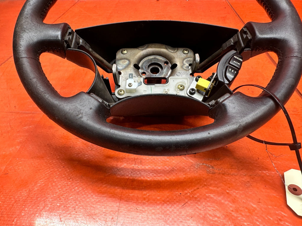 97 01 HONDA PRELUDE 2.2L BLACK LEATHER STEERING WHEEL BARE WHEEL CORE OEM #3354