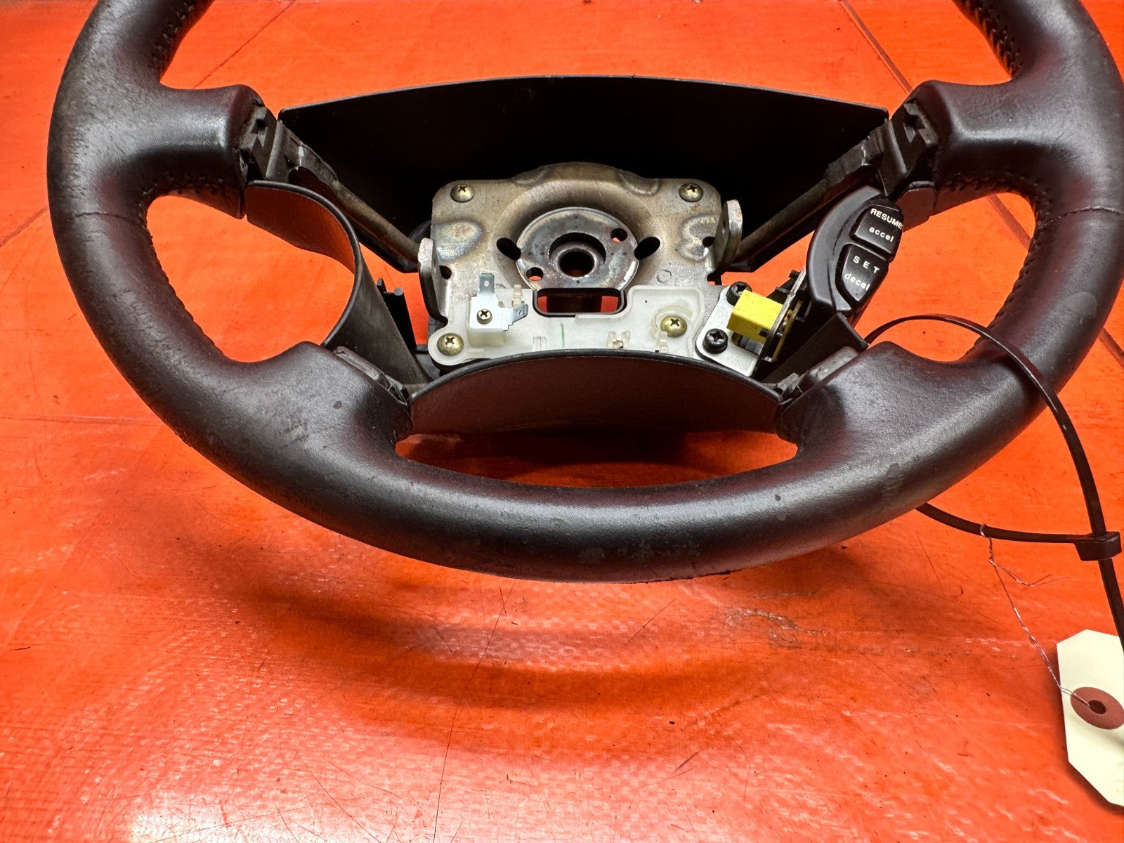 97 01 HONDA PRELUDE 2.2L BLACK LEATHER STEERING WHEEL BARE WHEEL CORE OEM #3354