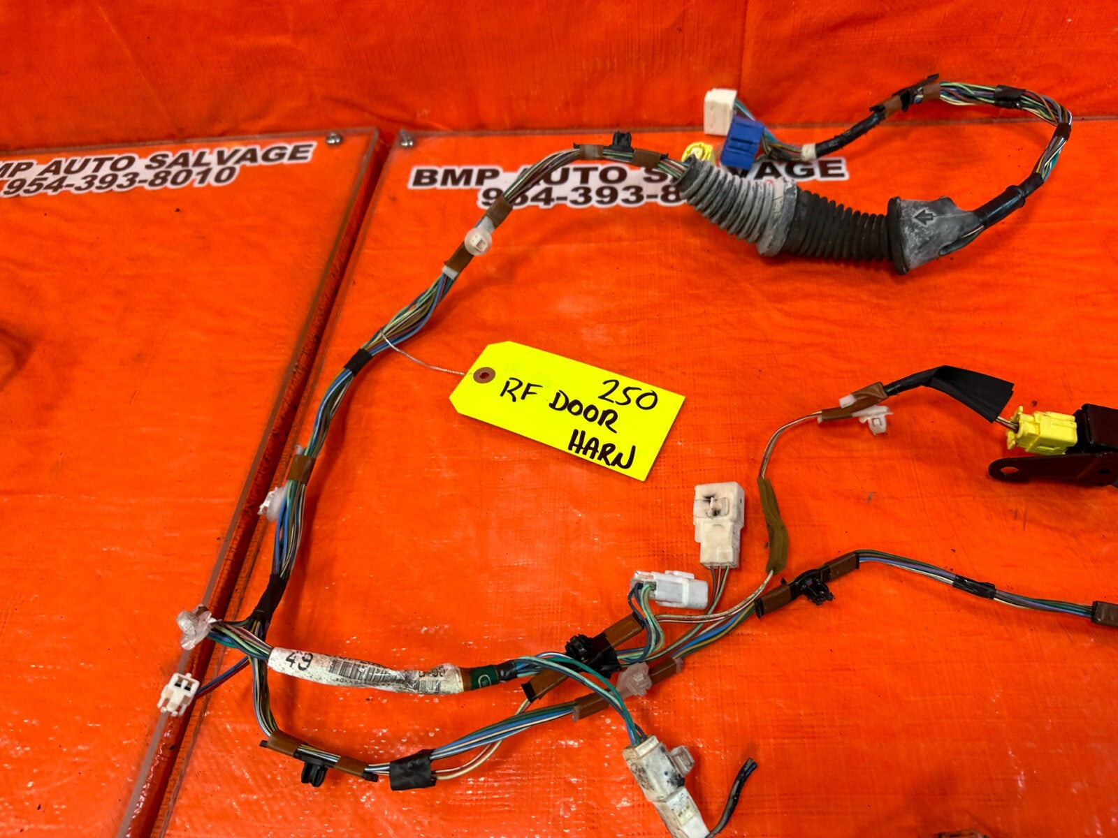 2000 00 TOYOTA CELICA GTS GT S   PASSENGER RIGHT FRONT DOOR WIRING HARNESS #2508