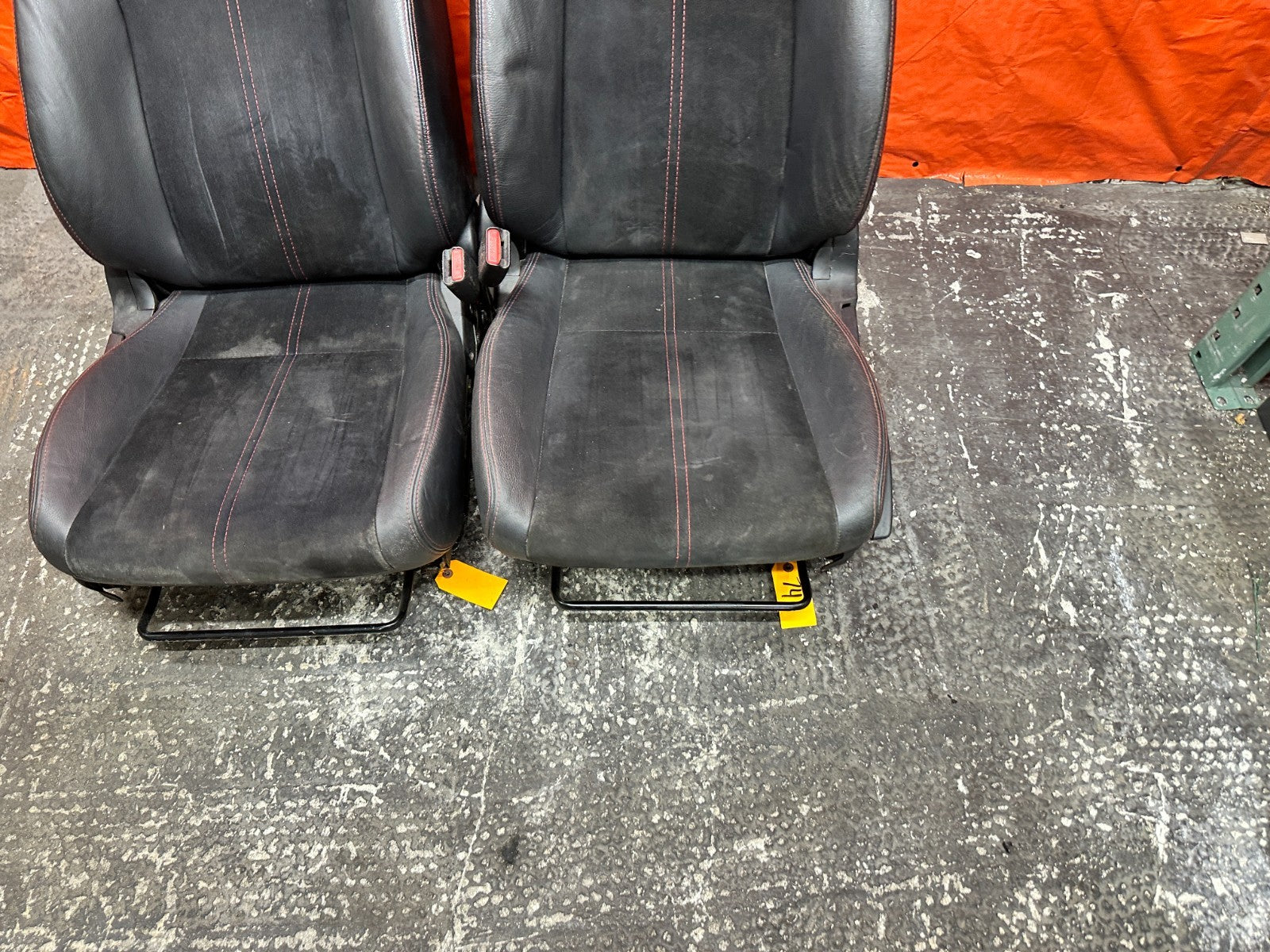 08-14 SUBARU IMPREZA WRX STI FRONT SEATS PAIR DRIVER PASSENGER OEM #743