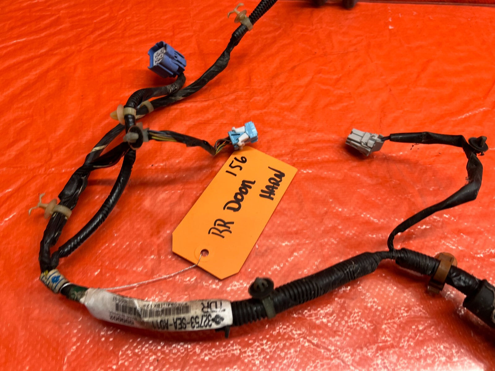2005 05 ACURA TSX   DOOR WIRING HARNESS WIRE LOOM   PASSENGER RIGHT REAR OEM 1567