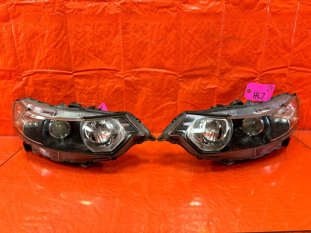 09 14 ACURA TSX   JDM MODEL BLACK HOUGING HEADLIGHT HEADLAMPS   W/ BALLASTS OEM1