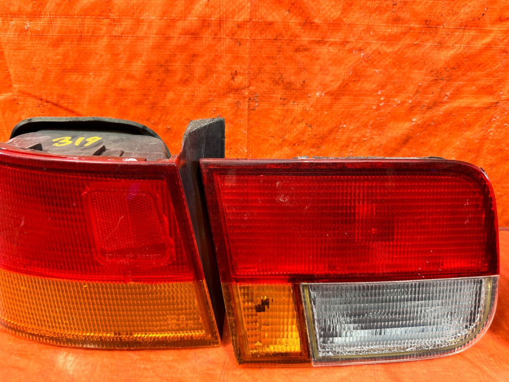 96 98 HONDA CIVIC COUPE 2 DOOR   RED WHITE ORANGE   STANLEY   OEM TAIL LIGHTS6