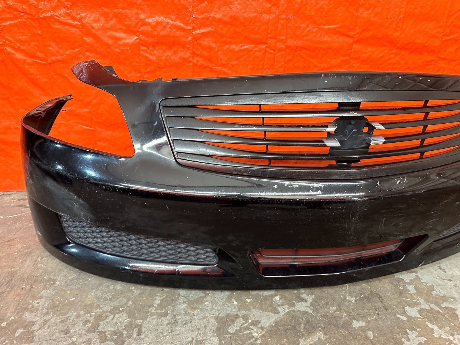 07 09 INFINITI G35 G37 SEDAN   FRONT BUMPER W/ UPPER & LOWER GRILLE   NON SPORT9