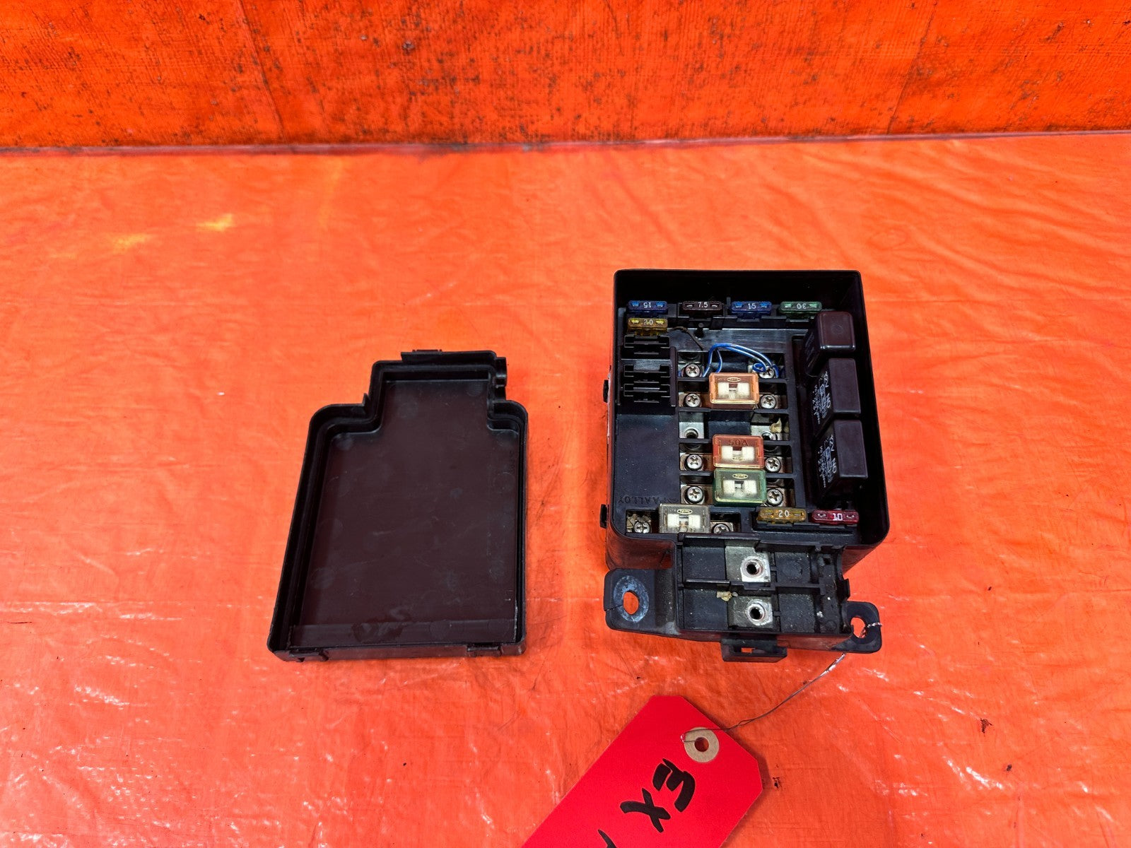 92 95 HONDA CIVIC   EXTERIOR ENGINE BAY FUSE BOX COVER LID DIAGRAM   OEM #3276
