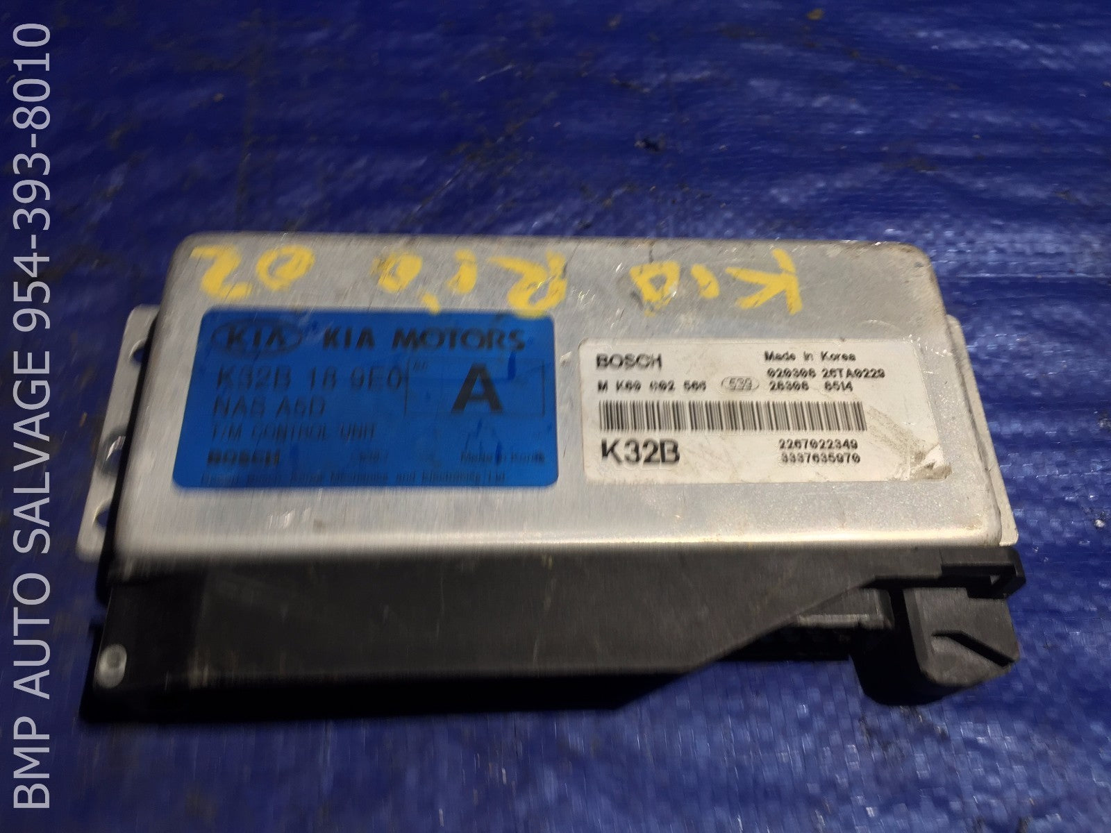 OEM 2001 KIA RIO TCU K32B 18 9E0 TRANSMISSION CONTROL MODULE TCM #1112 #E5Y70