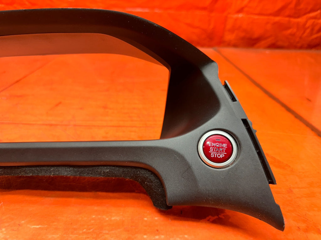 13 15 HONDA CIVIC SI 4D 2.4L GAUGE CLUSTER BEZEL TRIM W/ RED PUSH START OEM #3344