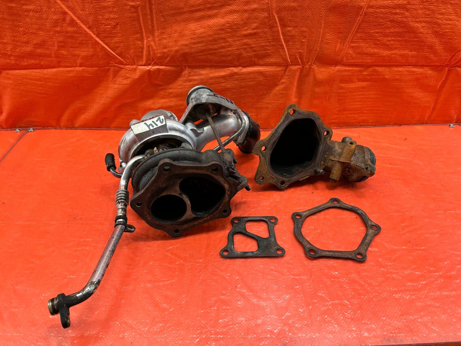08 15 LANCER EVOLUTION X EVO 10   4B11T FACTORY TURBO CHARGER SET UP   OEM #21415