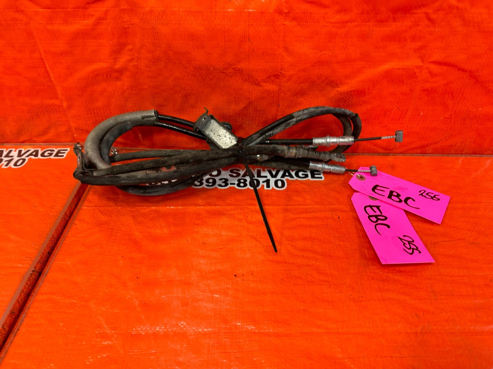 04 08 ACURA TSX   EMERGENCY PARKING BRAKE CABLE SET CABLES LEFT RIGHT   OEM #2555