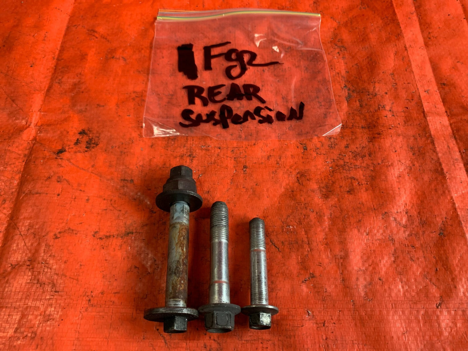 OEM 2008 08 HONDA CIVIC SI   REAR LOWER CONTROL ARM SHOCK CASTER BOLT SET   .  0