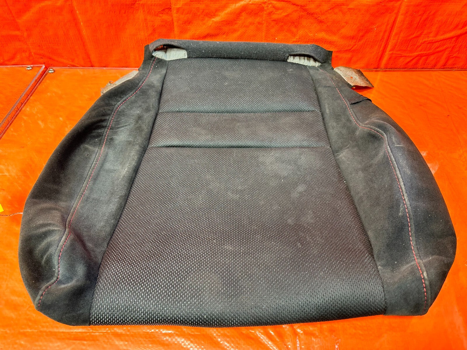 06 11 HONDA CIVIC SI RIGHT FRONT LOWER SEAT SKIN CLOTH FABRIC COVER OEM #2872