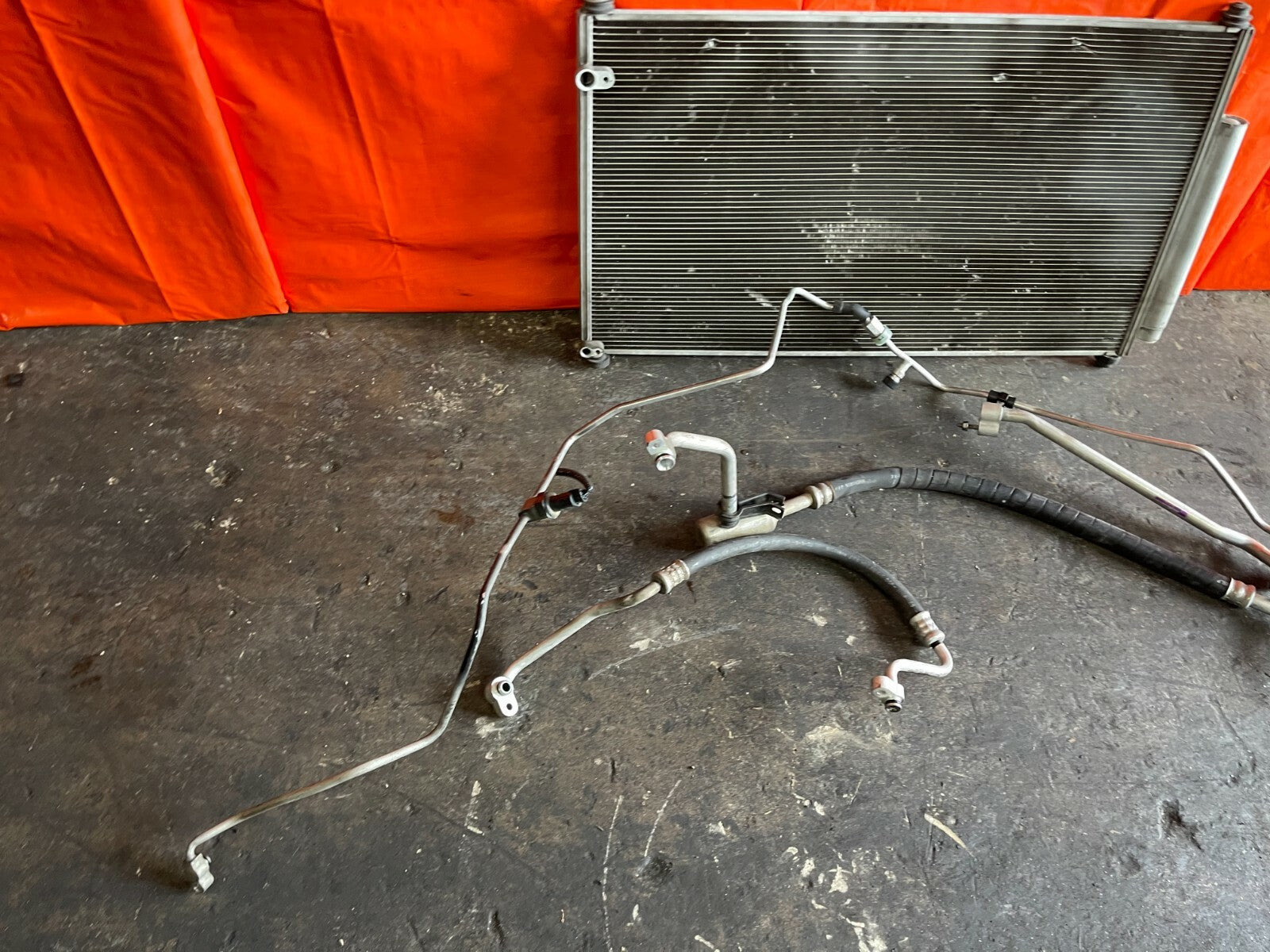 09 12 ACURA RL   COMPLETE AC LINE HOSE PIPE SET W/ CONDENSER HOSES LINES OEM OE2