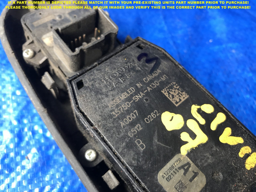 OEM 09 2008 2009 2010 2011 HONDA CIVIC SEDAN DRIVER LEFT MASTER WINDOW SWITCH   4