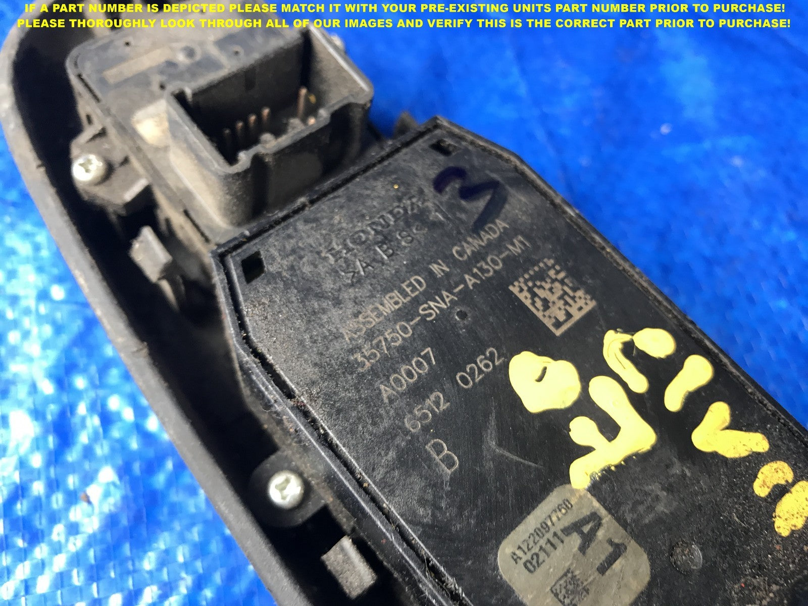 OEM 09 2008 2009 2010 2011 HONDA CIVIC SEDAN DRIVER LEFT MASTER WINDOW SWITCH   4