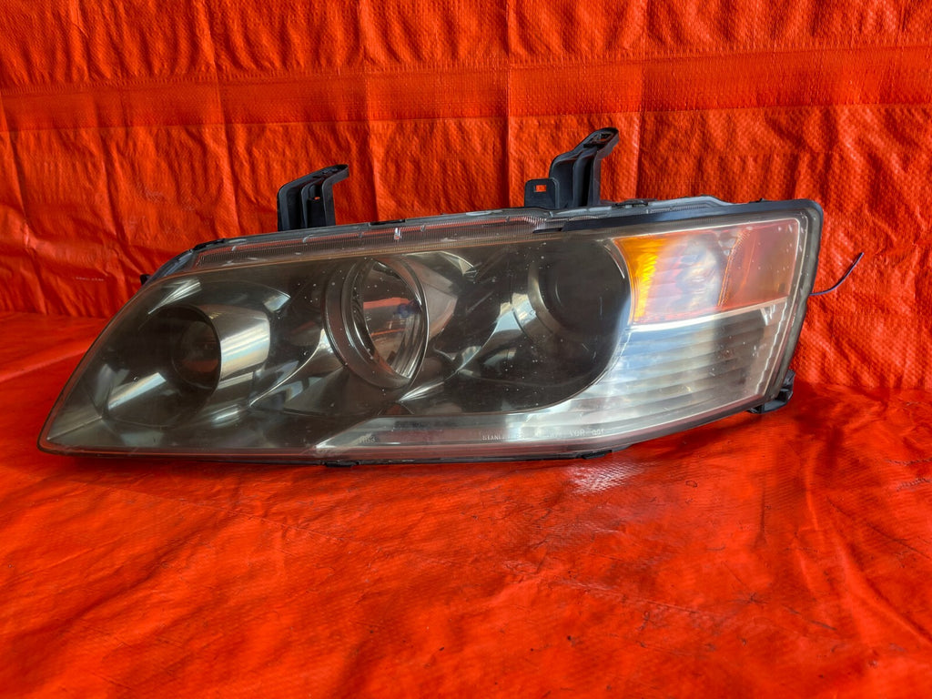 04 05 LANCER EVOLUTION EVO IX 9   SMOKED CHROME NON HID   HEADLIGHT HEADLAMP OEM0