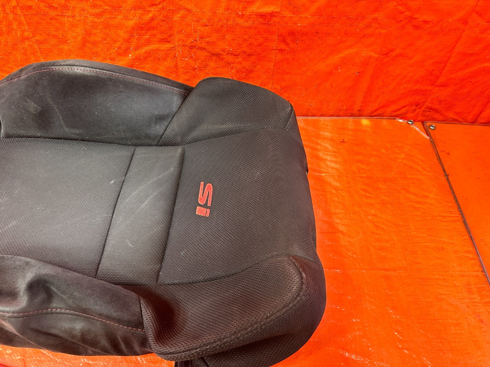 06 11 HONDA CIVIC SI DRIVER LEFT FRONT UPPER SEAT SKIN CLOTH FABRIC COVER OEM 071