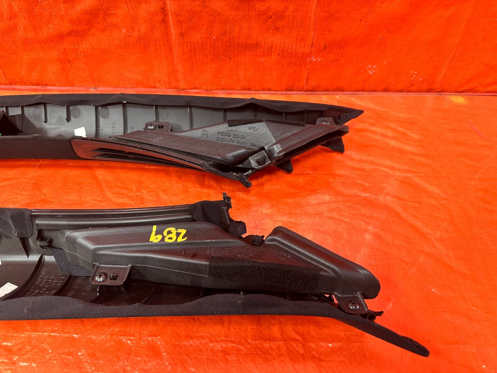 17 20 INFINITI Q60   LEFT & RIGHT A PILLARS   BLACK   OEM FACTORY #2899
