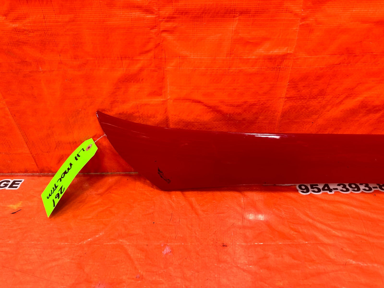 02 10 LEXUS SC430   DRIVER LEFT EXTERIOR A PILLAR TRIM   RED   OEM FACTORY #2617