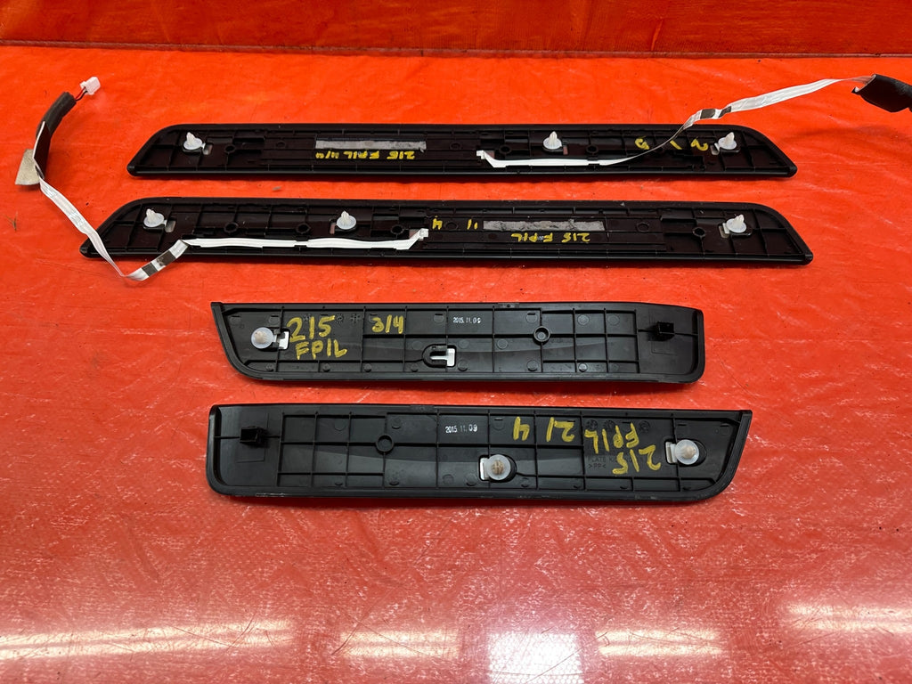 16 20 INFINITI Q50   ILLUMINATING FLOOR PILLAR SCUFF PLATE SET   OEM FACTORY 21510