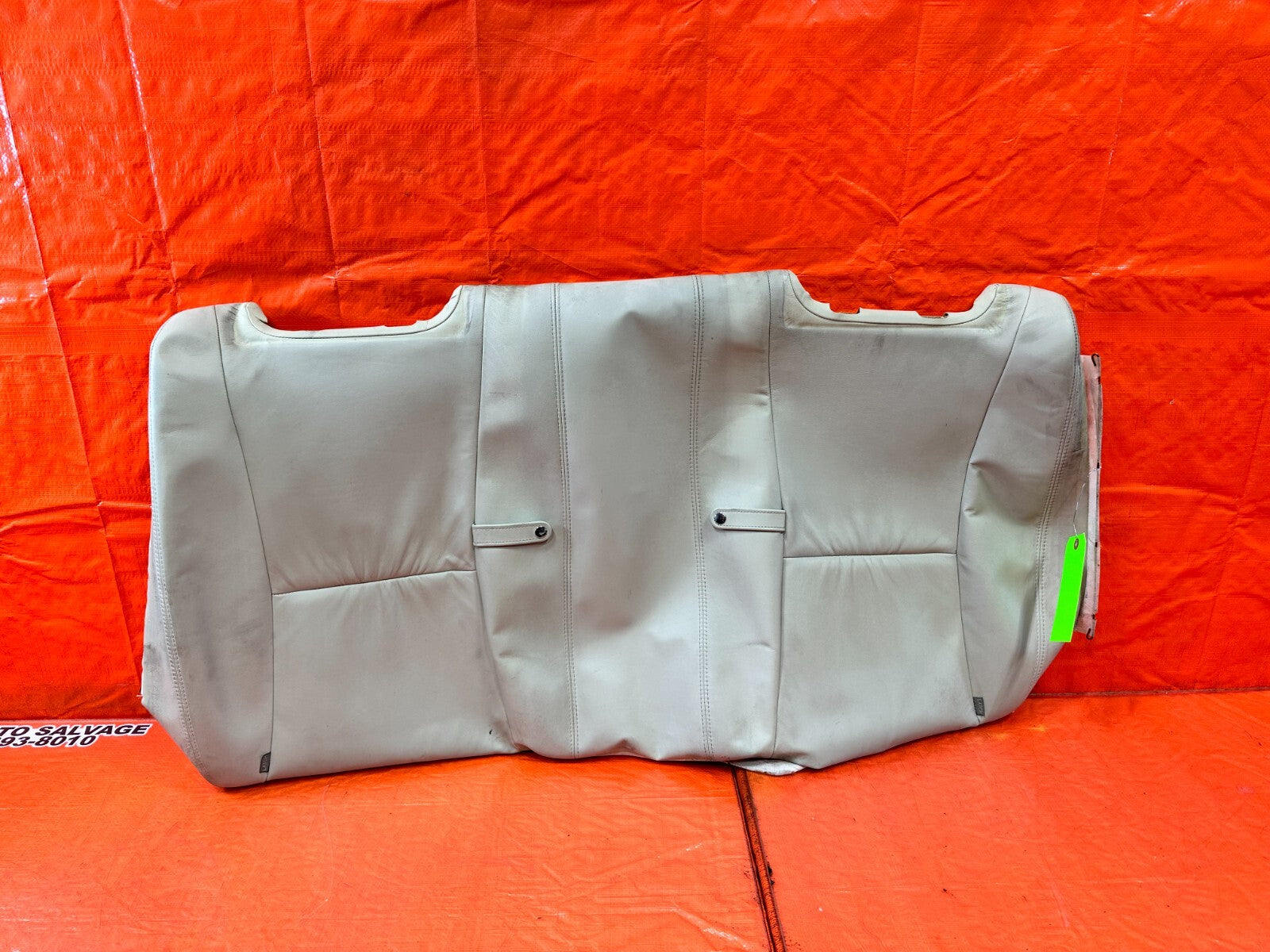 02 04 LEXUS SC430   REAR UPPER SEAT COVER SKIN LEATHER WRAP   ECRU   OEM #2610
