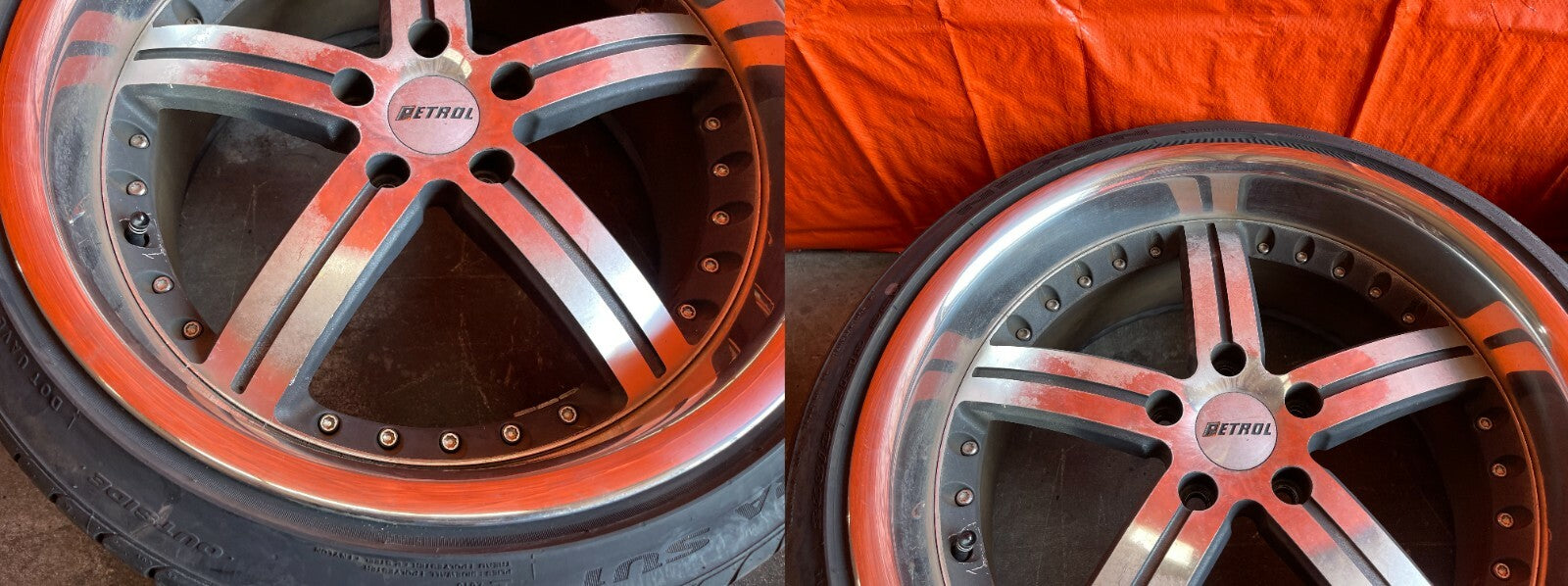 PETROL BRAND WHEELS   THROTTLE MODEL   5x114.3   19x8 +20 F   19x9.5 +40 R   #648