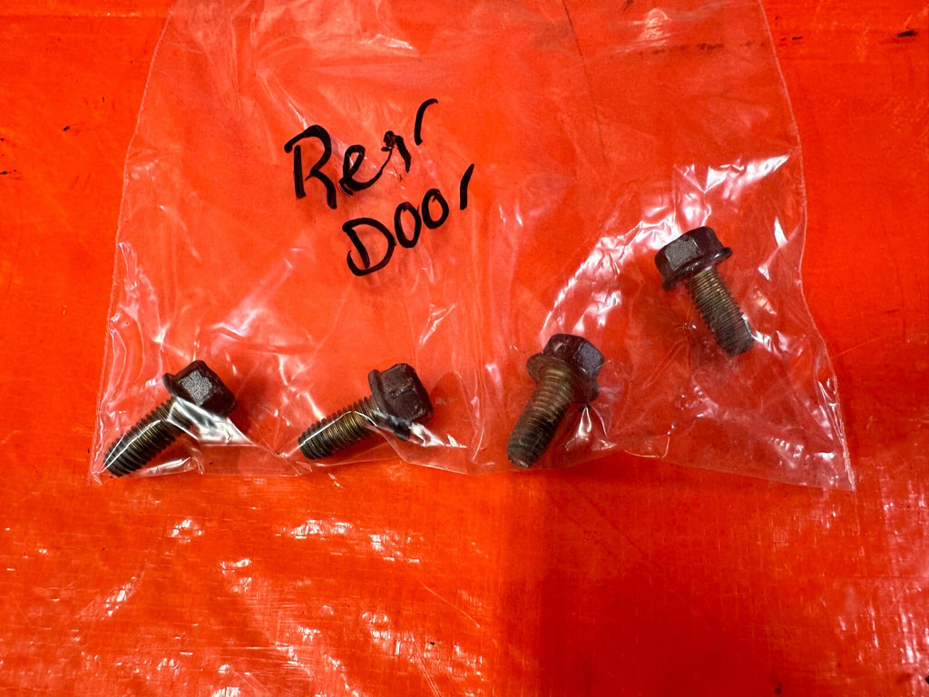03 06 LANCER EVOLUTION VIII 8 EVO IX 9   REAR DOOR BOLTS HARDWARE OEM #EVO9A5