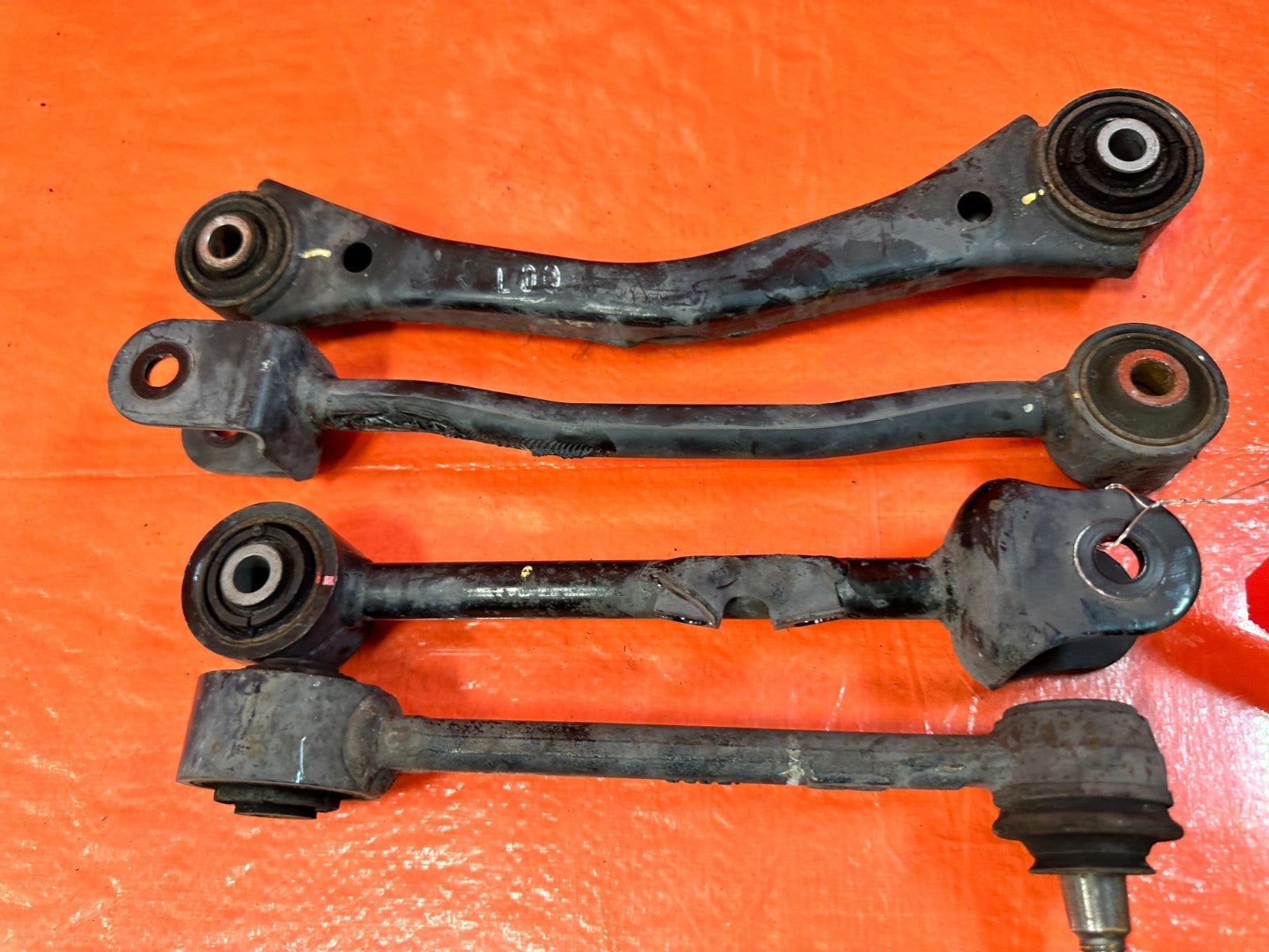 13 16 HYUNDAI GENESIS COUPE   LEFT REAR CONTROL ARMS UPPER LOWER ALL 4 OEM 3026