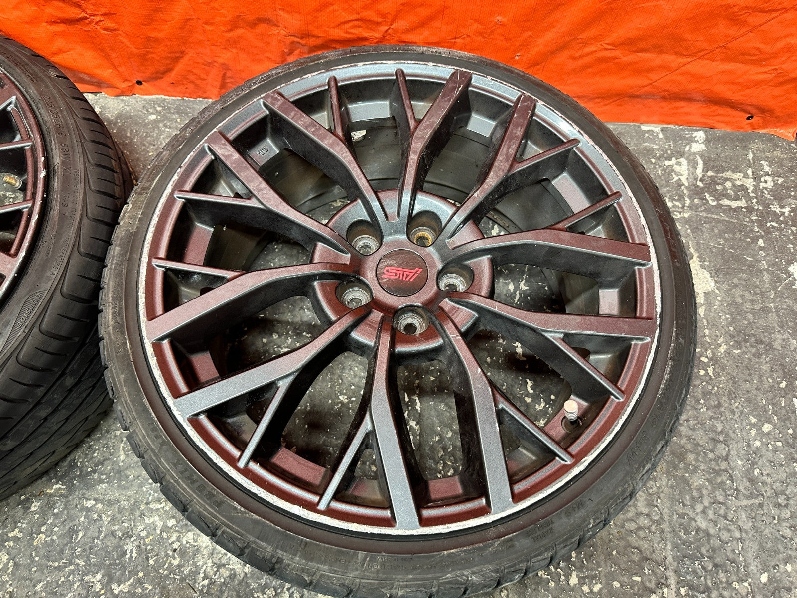 15-20 SUBARU WRX STI 4D 2.5L EJ257 18" ALLOY WHEELS RIMS TIRE SET SET OF 4 OEM9