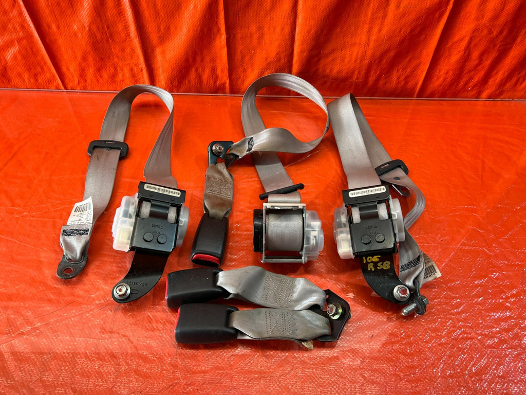 07 08 ACURA TL TYPE S   REAR SEAT BELT SET   LEFT & RIGHT SEAT BELTS GRAY   OEM 0