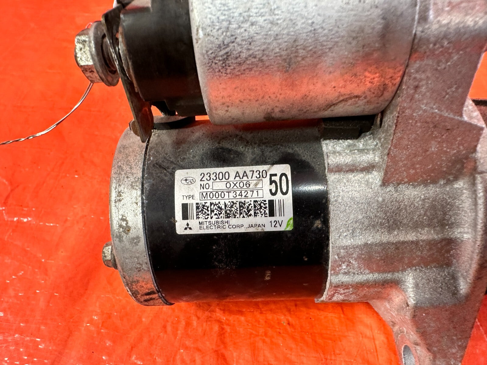 13 20 SUBARU BRZ   MANUAL TRANSMISSION ENGINE MOTOR STARTER OEM FACTORY #2923