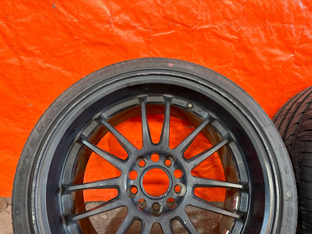 08 15 LANCER EVOLUTION X EVO 10   ROTA SVN WHEELS RIMS W/ TIRES   18x10 & 18x816