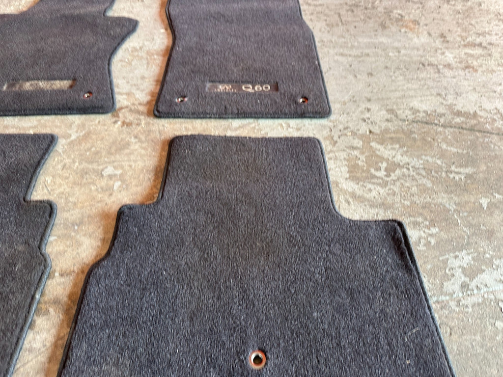 17 20 INFINITI Q60   FLOOR MAT SET   BLACK COLOR   LEFT RIGHT FRONT REAR OEM 20013