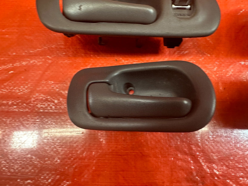 96 00 HONDA CIVIC SEDAN INTERIOR DOOR HANDLE SET LEFT RIGHT FRONT REAR GRAY OEM12