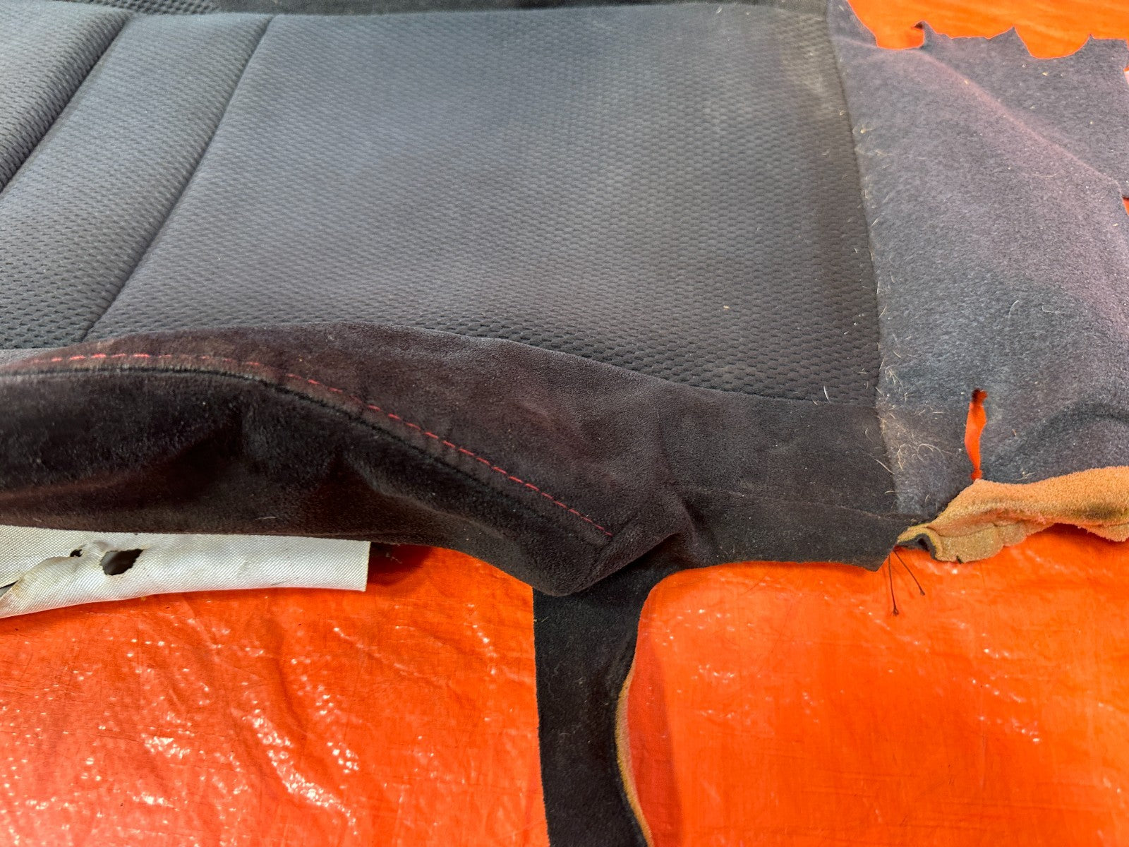 06 11 HONDA CIVIC SI RIGHT FRONT UPPER SEAT SKIN CLOTH FABRIC COVER OEM #3002
