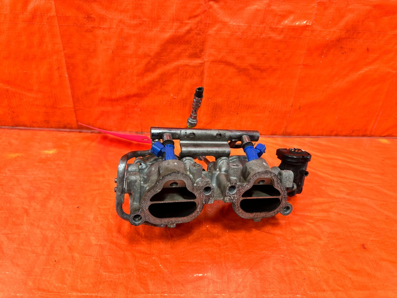 08 14 SUBARU IMPREZA WRX STI   EJ257 FUEL RAIL W/ THROTTLE BODY INJECOTRS BASE7