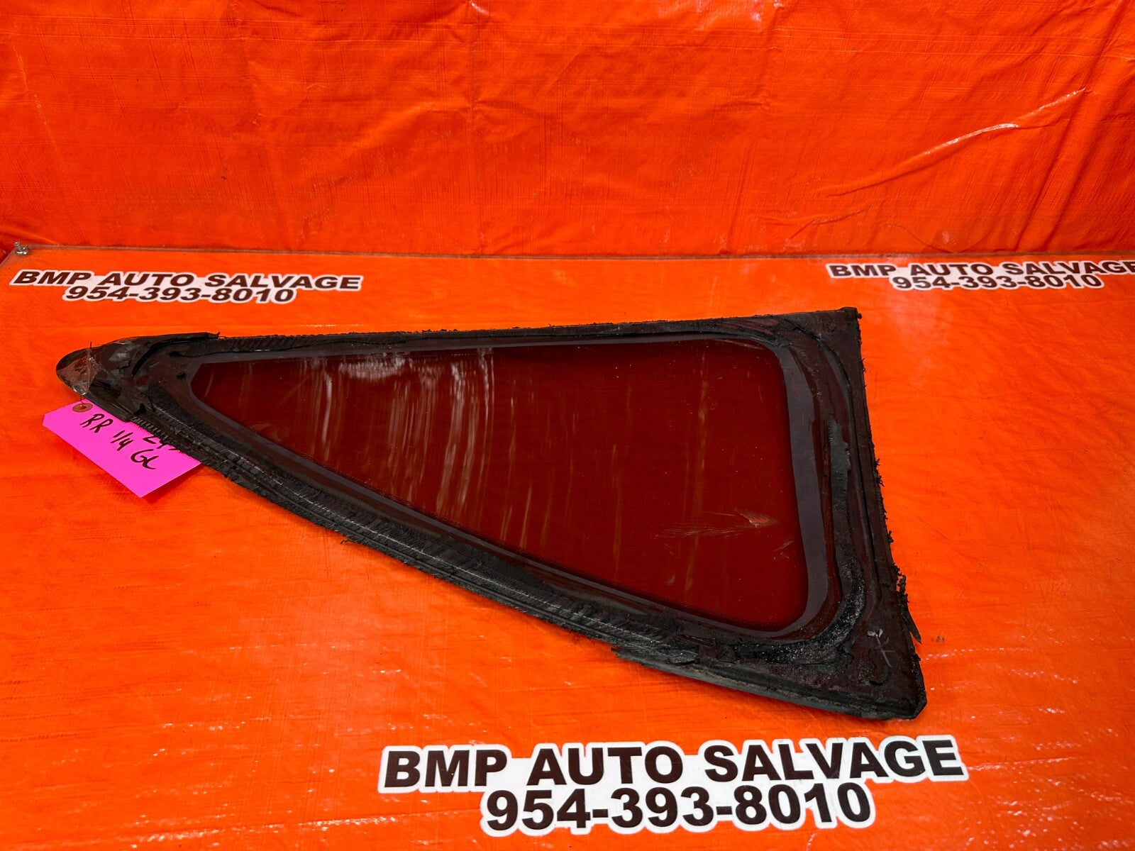 94 01 ACURA INTEGRA 2D   PASSENGER RIGHT REAR 1/4 GLASS WINDOW   OEM FACTORY 2478