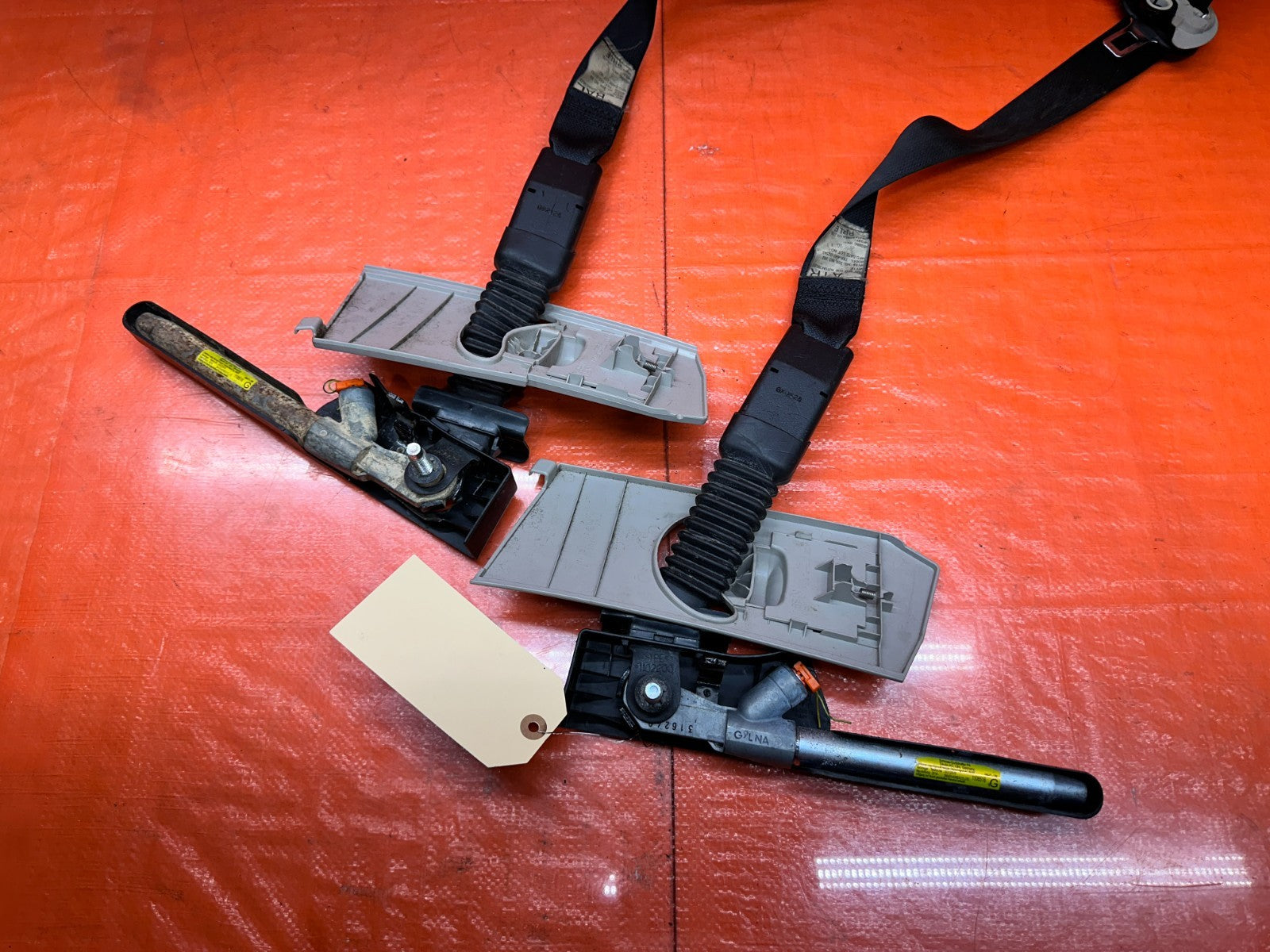 14 23 INFINITI Q50 LEFT & RIGHT FRONT SEAT BELTS SAFETY BELT BLACK OEM FACTORY 19
