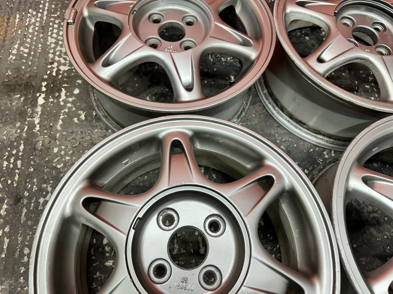 94 01 ACURA INTEGRA SNOWFLAKE WHEELS RIMS OEM FACTORY OE #27410