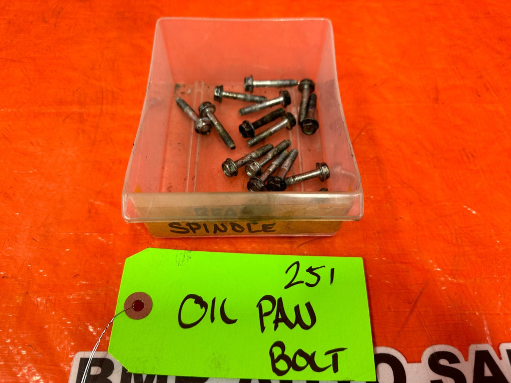 08 12 HONDA ACCORD SEDAN 2.4L K24Z3 OIL PAN BOLTS HARDWARE OEM #2510