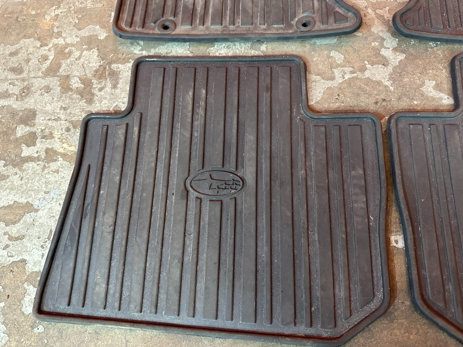 15 21 SUBARU WRX STI   FLOOR MATS   ALL SEASON   WEAR ON FRONT LEFT   OEM #18010