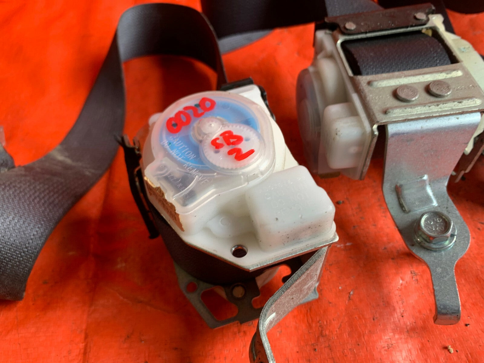 OEM 2008 08 HONDA CIVIC SI COUPE   COMPLETE REAR SEAT BELT SET LEFT RIGHT CENTER8