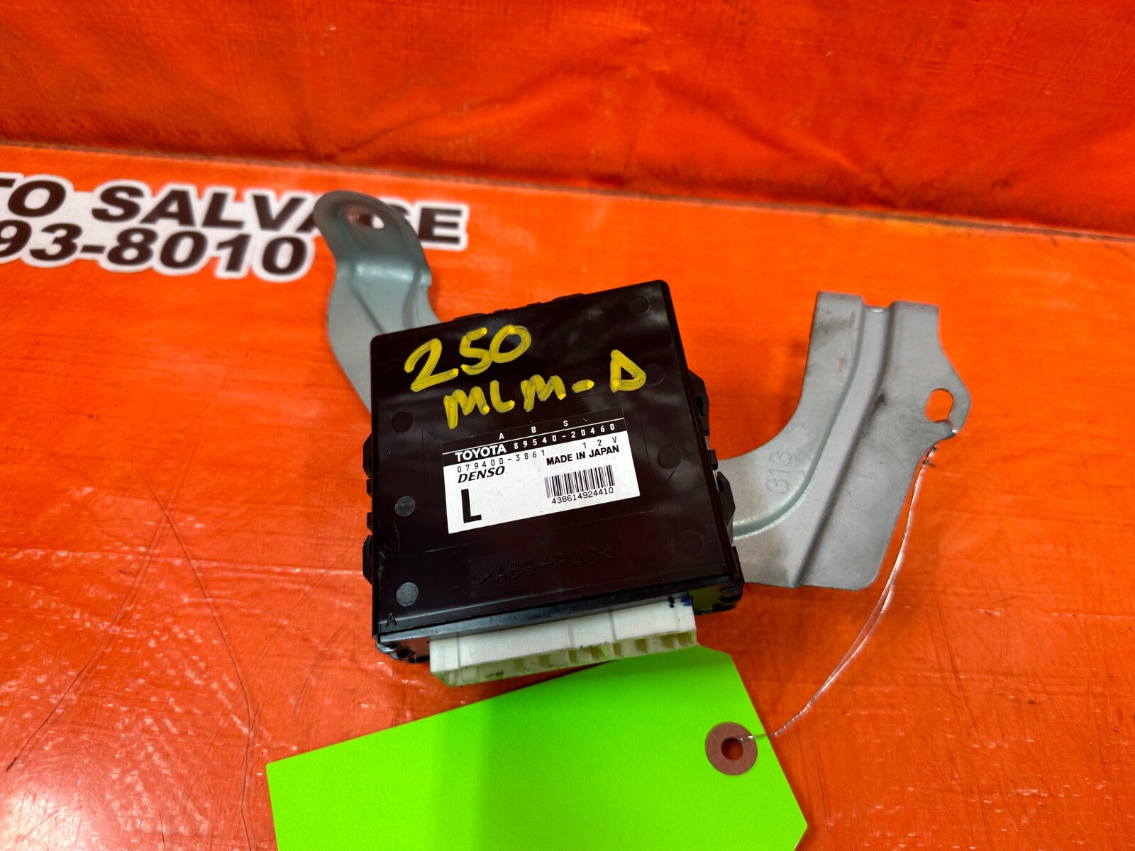 00 02 TOYOTA CELICA   ABS CONTROL MODULE   OEM PART # 89540 20460   OEM #2504