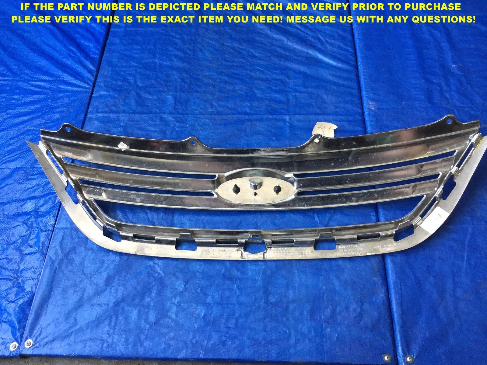 OEM 2011 2012 2013 11 12 13 FORD FIESTA CHROME FACTORY GRILLE AE83 8150 AAW6