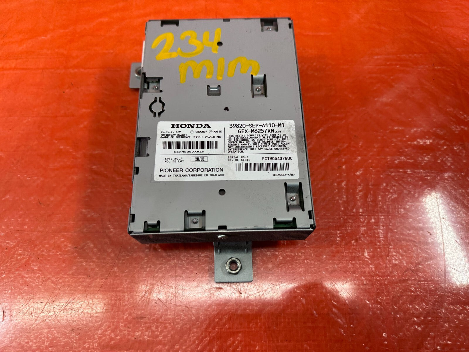 06 08 ACURA TL   XM UNIT   PART # 39820 SEP A11   OEM FACTORY #2341